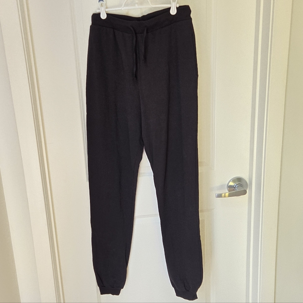 (Tall) ASOS Black Tie-Waist Relaxed-Fit Joggers Sz 8T